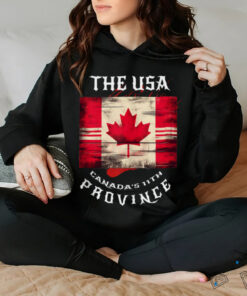 The USA Canada’s 11th Province Funny Canada Flag Funny Leaf Shirt
