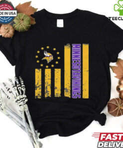 The USA Minnesota Vikings Logo American Flag NFL Shirt