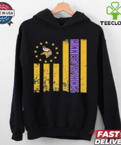 The USA Minnesota Vikings Logo American Flag NFL Shirt