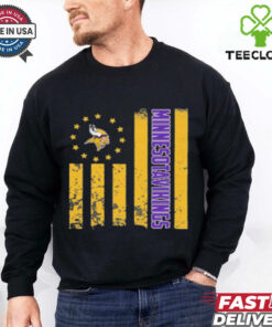 The USA Minnesota Vikings Logo American Flag NFL Shirt