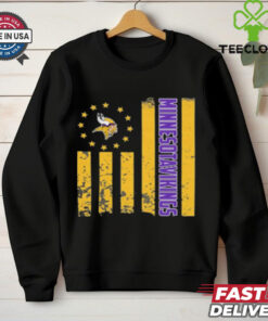 The USA Minnesota Vikings Logo American Flag NFL Shirt