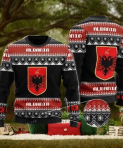 The United States Flag Of Albania Christmas Ugly Sweater Party