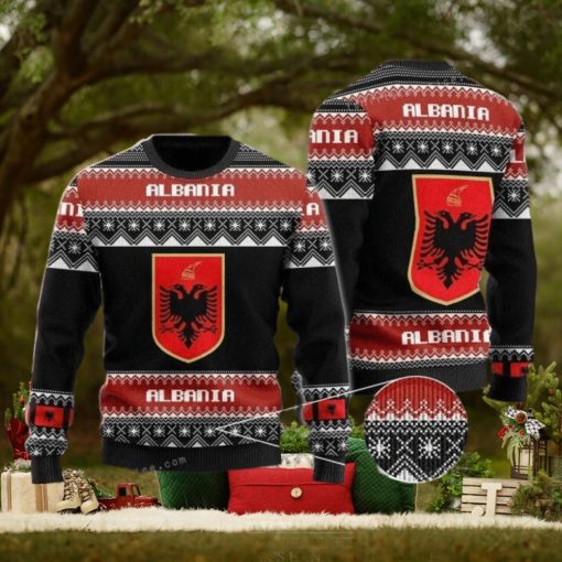 The United States Flag Of Albania Christmas Ugly Sweater Party