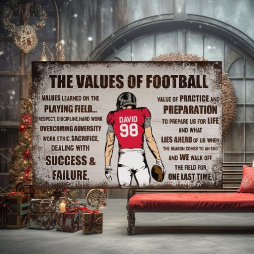 The Values Of Football, Player Football Canvas Poster Gift