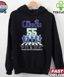 The Vancouver Canucks 55 Years 1970 2025 thank you signatures shirt