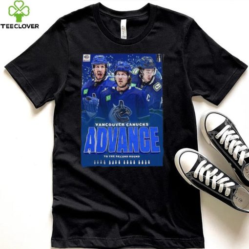 The Vancouver Canucks Advance To The Second Round 2024 Stanley Cup Playoffs T Shirt