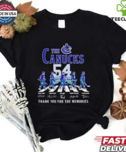 The Vancouver Canucks abbey road 1970 2024 thank you signatures shirt