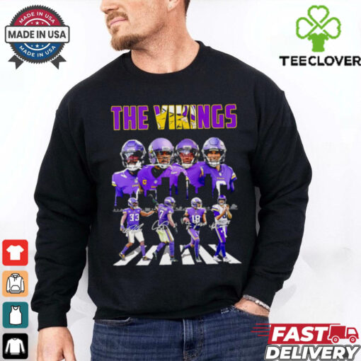 The Vikings Abbey Road player signatures shirt