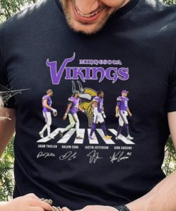 The Vikings Adam Thielen Dalvin Cook Justin Jefferson And Kirk Cousins Abbey Road Signatures Shirt