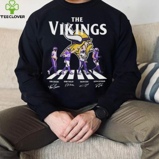 The Vikings Kirk Cousins Adam Thielen Dalvin Cook and Justin Jefferson Abbey Road Signatures T Shirt