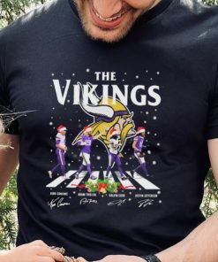 The Vikings NFL Team 2022 Abbey Road Merry Christmas Signature Shirt
