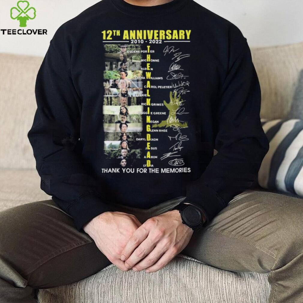 The Walking Dead 12th Anniversary 2010 2022 Thank You For The Memories Signatures Shirt