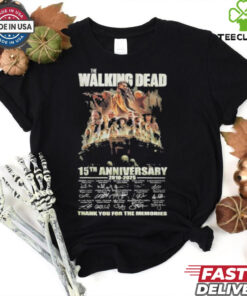 The Walking Dead 15th Anniversary 2010 2025 Signature Thank You For The Memories signatures 2024 shirt