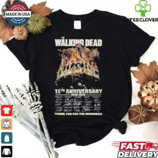 The Walking Dead 15th Anniversary 2010 2025 Signature Thank You For The Memories signatures 2024 shirt