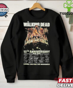 The Walking Dead 15th Anniversary 2010-2025 Signature Shirt, Thank You For The Memories T-shirt, Walking Dead fan gift 2024