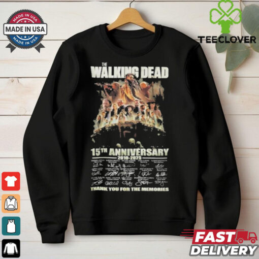 The Walking Dead 15th Anniversary 2010 2025 Signature Thank You For The Memories signatures 2024 shirt