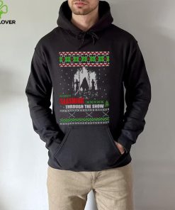 The Walking Dead Michonne slashing through the snow ugly Christmas shirt