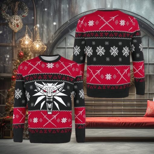 The Witcher Dreaming Of A White Wolf Holiday Ugly Christmas Sweater