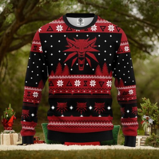 The Witcher Red All Over Print Ugly Christmas Sweater