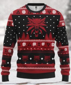 The Witcher Red Ugly Xmas Wool Knitted Sweater