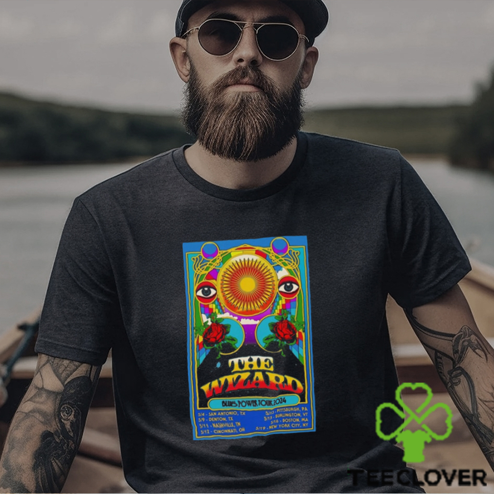 The Wizard Blues Power Tour 24 Poster Shirt The Wizard Blues Power Tour 24 Poster Shirt