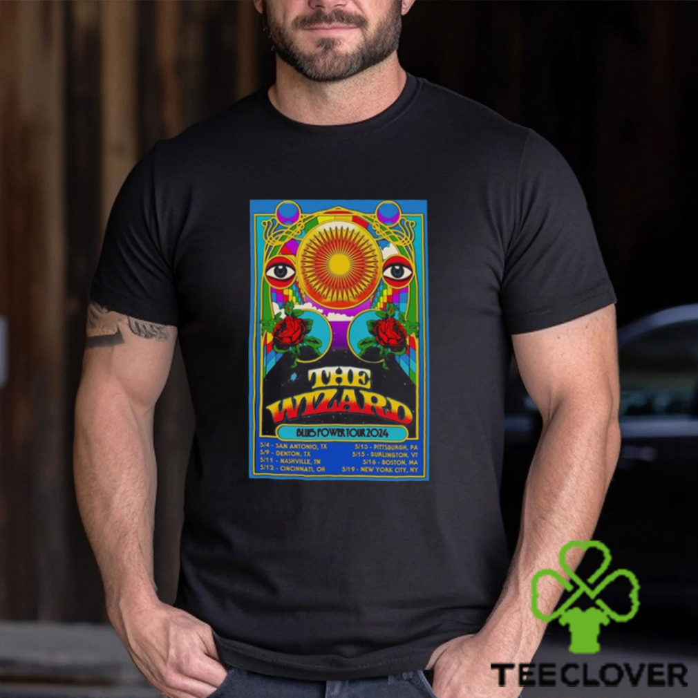 The Wizard Blues Power Tour 24 Poster Shirt The Wizard Blues Power Tour 24 Poster Shirt