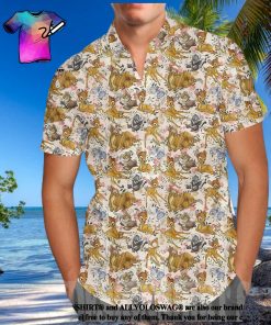 The best selling Bambi Sketched Disney Cartoon Graphics All Over Print Hawaiian Shirt