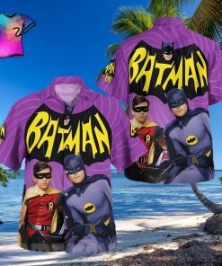The best selling Batman And Robin All Over Print Hawaiian Shirt Purple