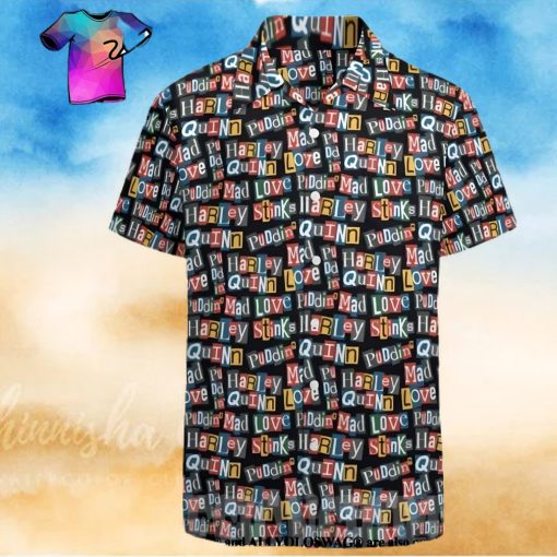The best selling  Batman Harley Quinn Ransom Note Style Pattern All Over Print Hawaiian Shirt