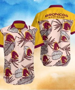 The best selling Brisbane Broncos All Over Print Summer Short Sleeve Hawaiian Shirt