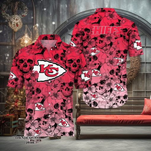 [The best selling] Kansas City Chiefs Halloween Season Aloha New Fashion Full Printed Hawaiian Shirt