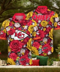 [The best selling] Kansas City Chiefs NFL Flower Custom Summer Football Best Combo Full Printing Hawaiian Shirt