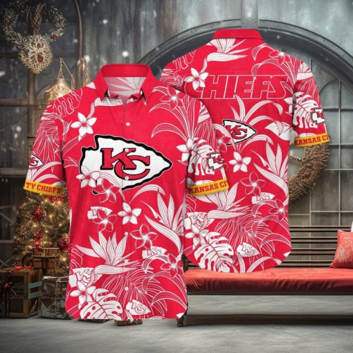 [The best selling] Kansas City Chiefs NFL Flower Summer Football All Over Print Classic Hawaiian Shirt