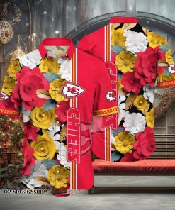 [The best selling] Kansas City Chiefs NFL Flower Summer Football All Over Print Unisex Hawaiian Shirt