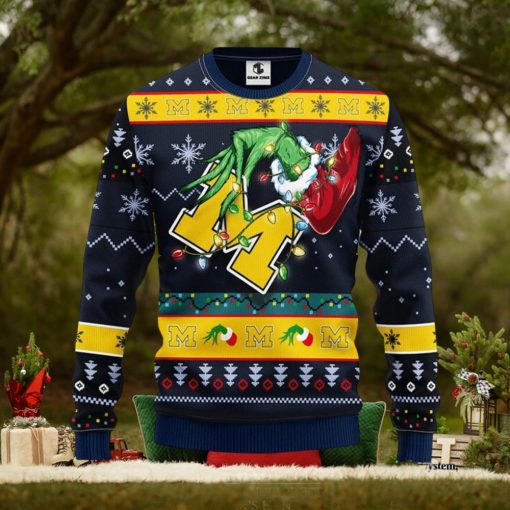 [The best selling] Michigan Wolverines Grinch Christmas Ugly Sweater