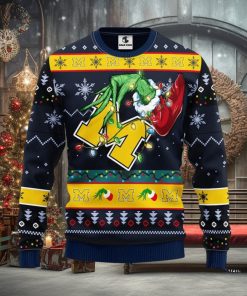 [The best selling] Michigan Wolverines Grinch Christmas Ugly Sweater