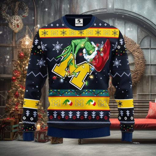 [The best selling] Michigan Wolverines Grinch Christmas Ugly Sweater