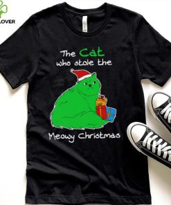 The cat who stole the Meowy Christmas hoodie, sweater, longsleeve, shirt v-neck, t-shirt