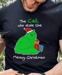 The cat who stole the Meowy Christmas hoodie, sweater, longsleeve, shirt v-neck, t-shirt