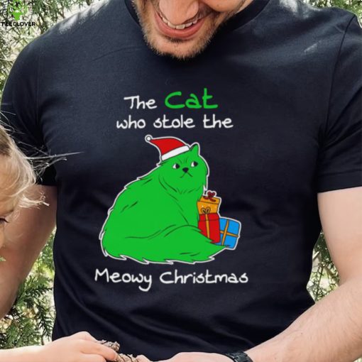 The cat who stole the Meowy Christmas hoodie, sweater, longsleeve, shirt v-neck, t-shirt