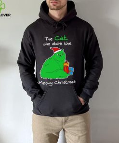 The cat who stole the Meowy Christmas hoodie, sweater, longsleeve, shirt v-neck, t-shirt