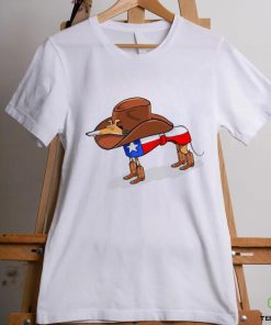 The cowboy dog of Texas flag shirt