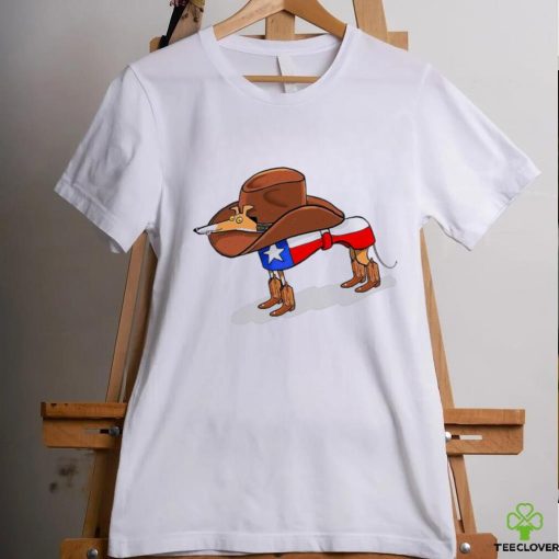 The cowboy dog of Texas flag shirt