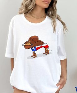 The cowboy dog of Texas flag shirt