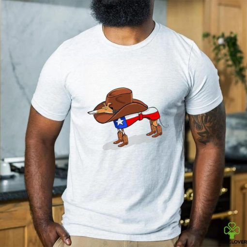 The cowboy dog of Texas flag shirt