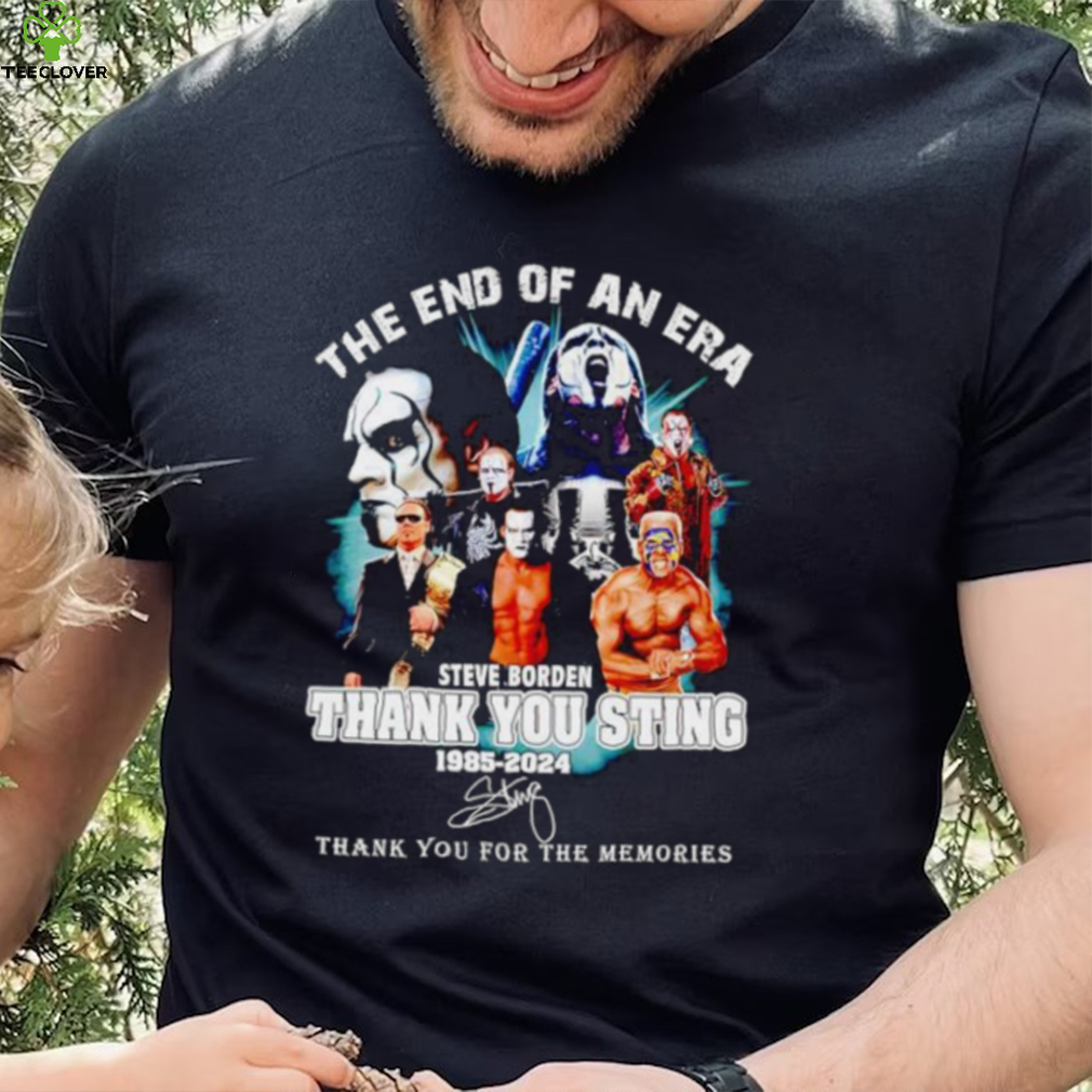 The end of an era Steve Borden thank you Sting 1985 2024 thank you for the memories shirt The end of an era Steve Borden thank you Sting 1985 2024 thank you for the memories shirt