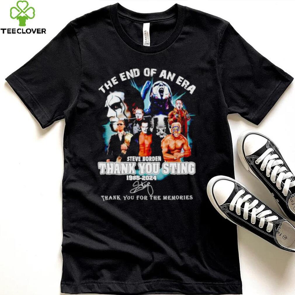 The end of an era Steve Borden thank you Sting 1985 2024 thank you for the memories shirt The end of an era Steve Borden thank you Sting 1985 2024 thank you for the memories shirt