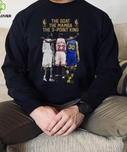 The goat the mamba the 3 point king curry and Jordan and Bryant signatures T shirt