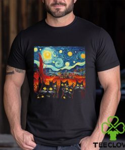 The herd of black cats in the painting by Van Gogh shirt
