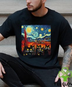 The herd of black cats in the painting by Van Gogh hoodie, sweater, longsleeve, shirt v-neck, t-shirt